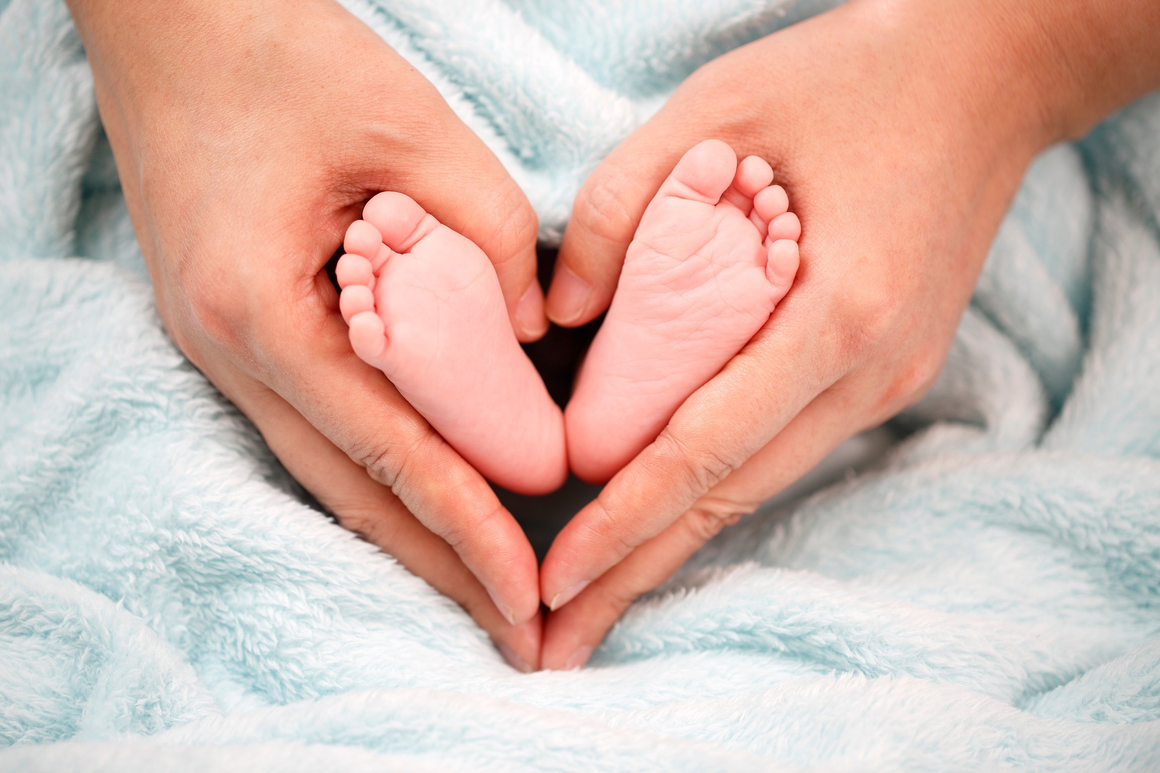 Photo of newborn baby feet